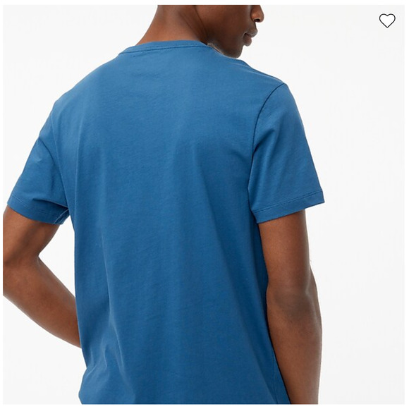NWT J. Crew Deep Blue Washed Jersey Crewneck Pocket Tee - Picture 5 of 9